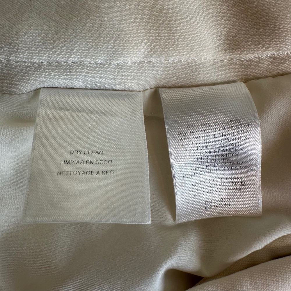 Jones New York Collection Wool Blend Stretch Ivory Trouser Pants Size 6 - Picture 7 of 12
